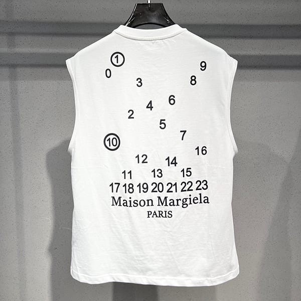 MM6 メゾン マルジェラ コピー ナンバリング ロゴ Tシャツ ベスト 2色 Mam63893