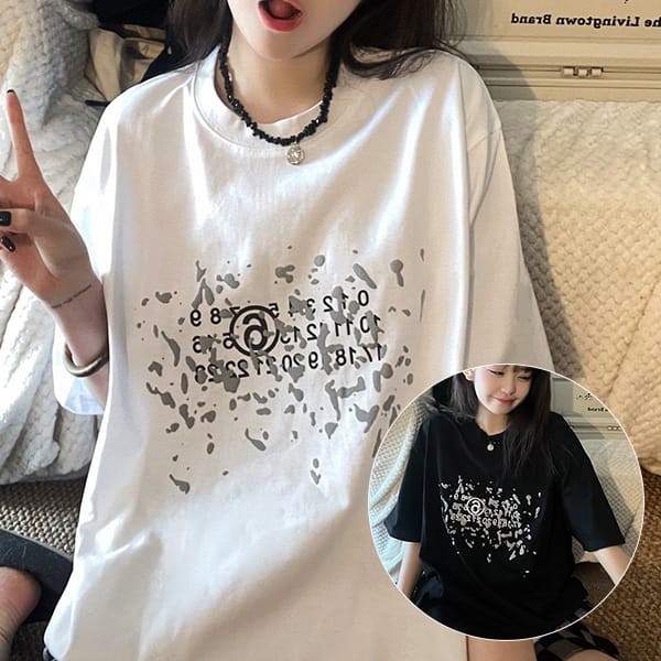 ★日本!!人気!MM6 メゾン マルジェラ スーパーコピー ナンバリング ロゴ Tシャツ 2色 Mae74359