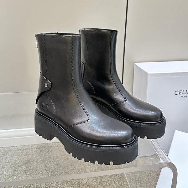 セリーヌ バルキー バック 偽物ジップ トリオンフ ショートブーツ Cet09605