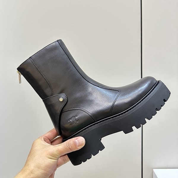 セリーヌ バルキー バック 偽物ジップ トリオンフ ショートブーツ Cet09605