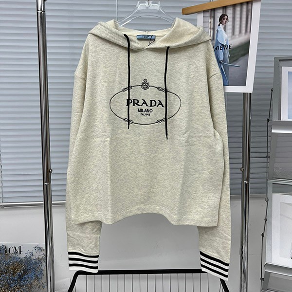 大人気!プラダ コットン パーカー 偽物 フーディ 1346771