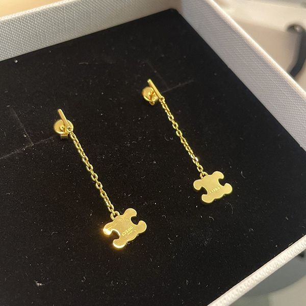 セリーヌ ピアス 偽物ゴールド ブラス&クリスタル ピアス 460NB6BCZ