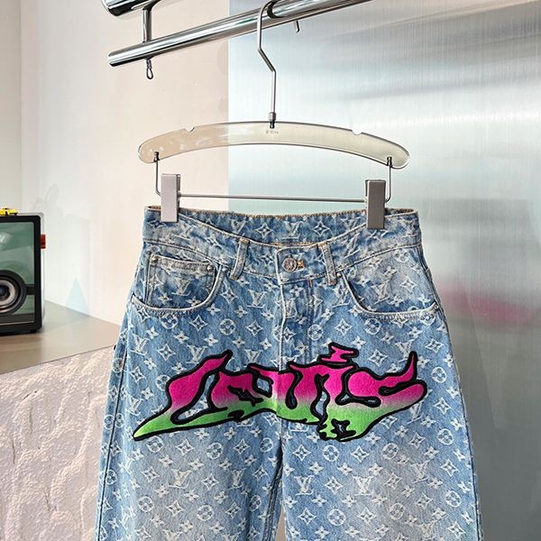 ルイヴィトン モノグラム デニムパンツ 偽物 vun91393