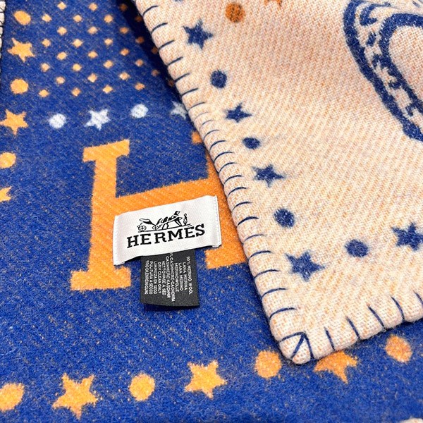 どこでも温かく エルメス 偽物 ウール&カシミア ブランケット ero32179