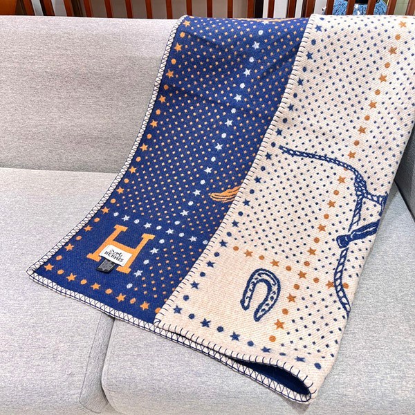 どこでも温かく エルメス 偽物 ウール&カシミア ブランケット ero32179