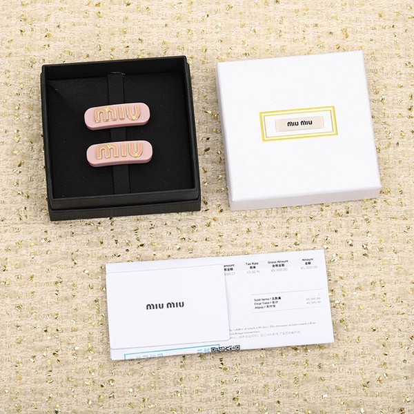 人気 ミュウミュウ 偽物 プレックスxメタル ヘアクリップ mya45518
