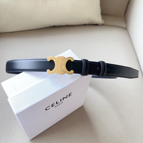 超希少!セリーヌ ベルト 偽物 25mm トリオンフ カーフ スキン ゴールド Cea58054