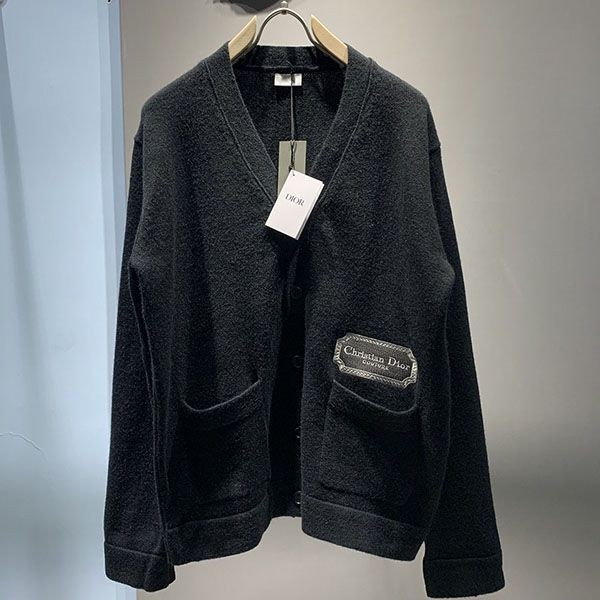 ディオール ロゴ刺繍 カシミアカーディガン コピー deb37101