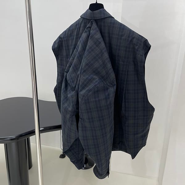 超希少!バレンシアガ 偽物 コットン チェック オーバーサイズ シャツ 751728TOM172952