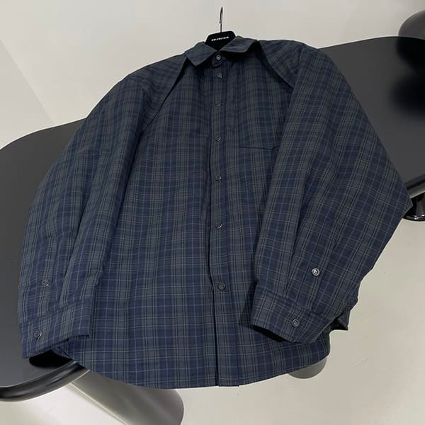 超希少!バレンシアガ 偽物 コットン チェック オーバーサイズ シャツ 751728TOM172952