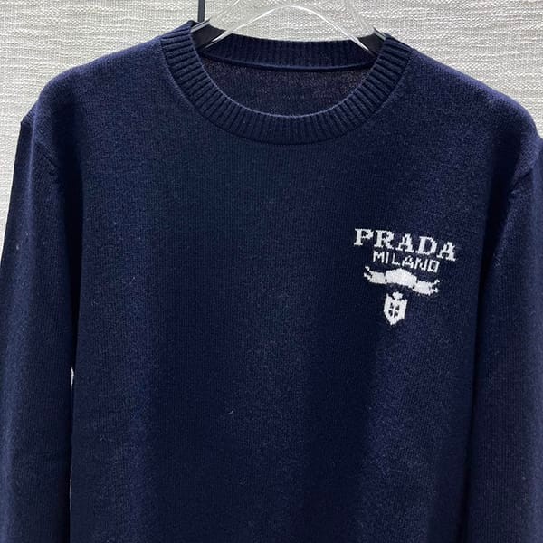 プラダ ロゴ カシミア シルク セーター コピー 2色 pum73946