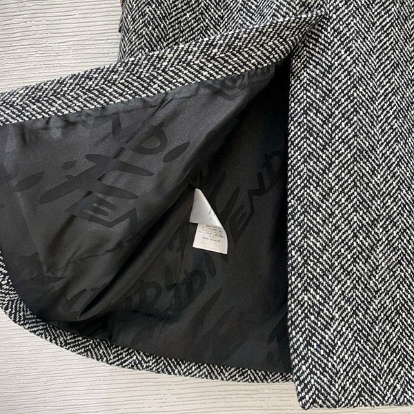 n級品 おすすめ フェンディ プリントウール/シルク コート fed51149