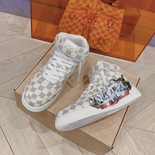 超希少!ヴィトン x ナイキ Air Force 1 偽物 Mid By Virgil Abloh ホワイト naq67249