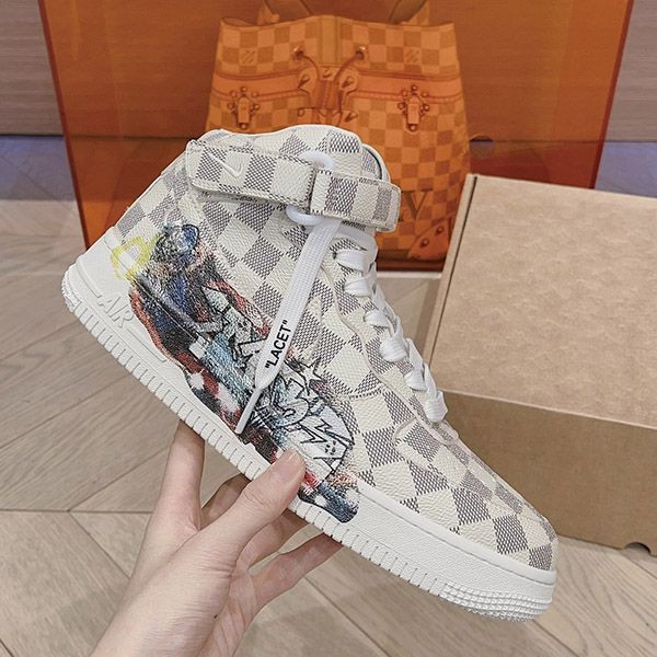 超希少!ヴィトン x ナイキ Air Force 1 偽物 Mid By Virgil Abloh ホワイト naq67249