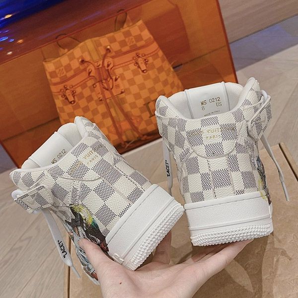 超希少!ヴィトン x ナイキ Air Force 1 偽物 Mid By Virgil Abloh ホワイト naq67249