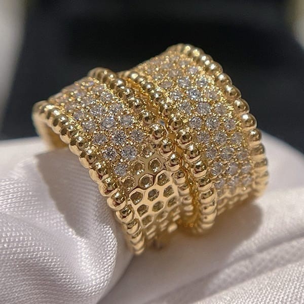 Van Cleef Arpels 偽物 ペルレ クローバー ピアス ダイヤ ゴールド vax02903