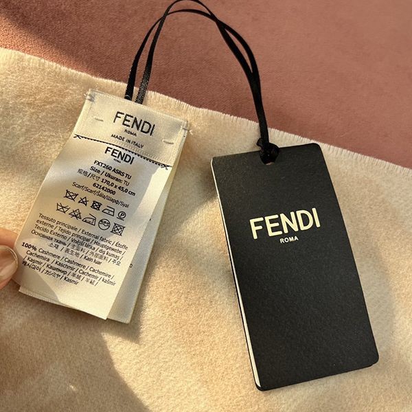 フェンディ FFマフラー ロング カシミア フリンジ FFジャカード fer87289