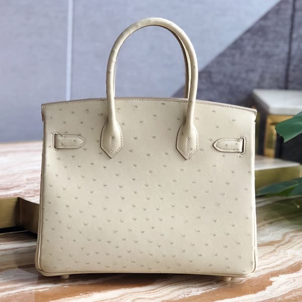 エルメス バーキン30 偽物 オーストリッチ グリペール G金具 ers41534