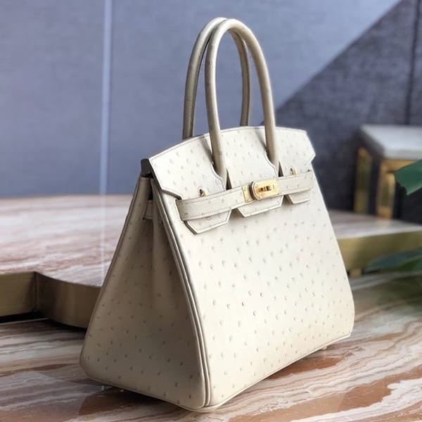 エルメス バーキン30 偽物 オーストリッチ グリペール G金具 ers41534