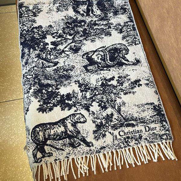 ディオール トワル ドゥ ジュイ カシミア マフラー激安 41JOU215I159