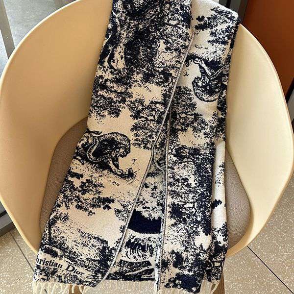 ディオール トワル ドゥ ジュイ カシミア マフラー激安 41JOU215I159