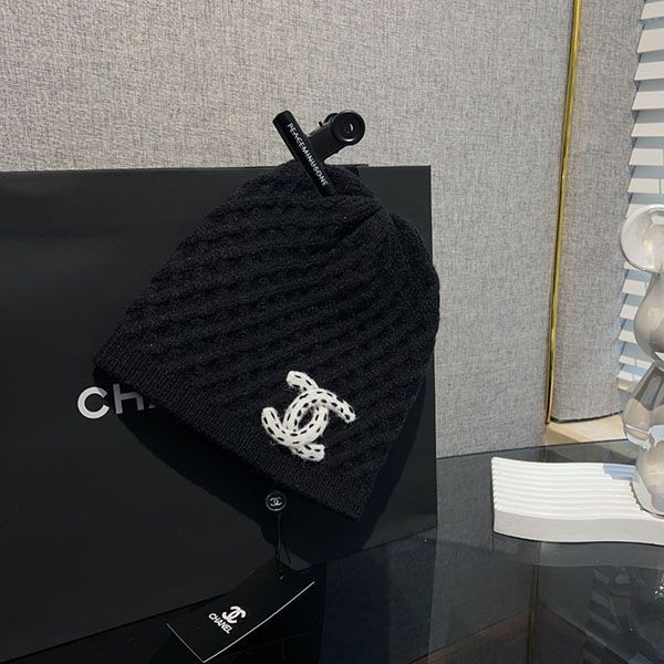 シャネルニット帽 コピー ロゴ シンプル shl41757