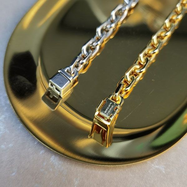 ティファニー 1837 メイカーズ ワイド チェーン ブレスレット 偽物(ミディアム)スターリングシルバー ゴールド