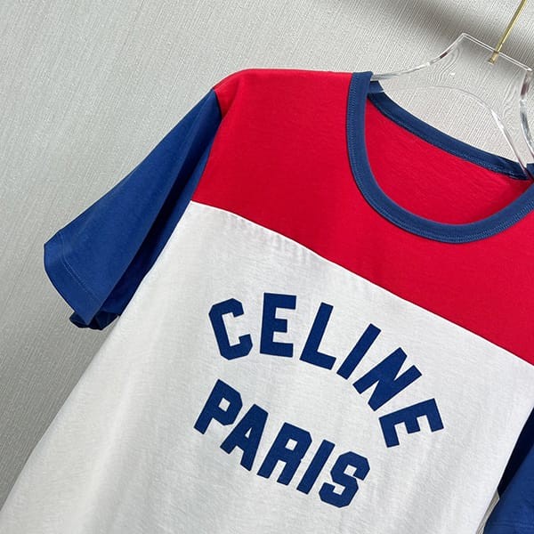 新デザインセリーヌ コットンジャージー ルーズ 半袖 Tシャツ 偽物 Cet24695