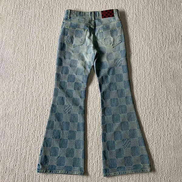 超希少!ルイヴィトン パロディ ダミエデニムシックジャケット パンツ 上下 セット 1AFHU4