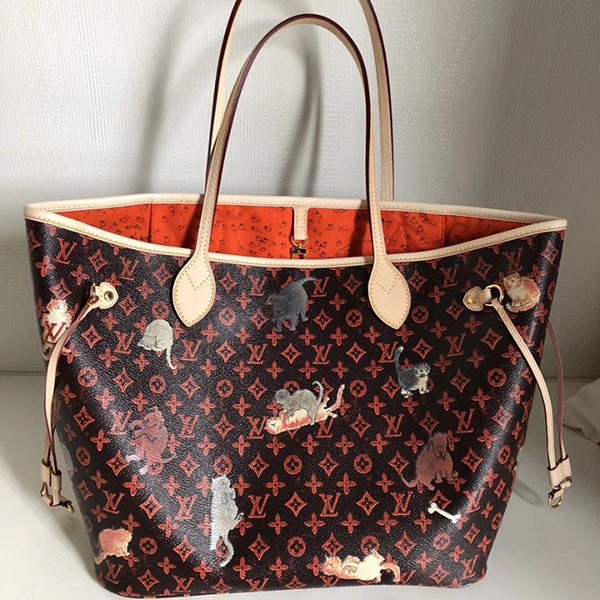 ★人気!限定 ルイヴィトン 猫&犬 キャットグラム ネヴァーフル 偽物MM トートバッグ M44441
