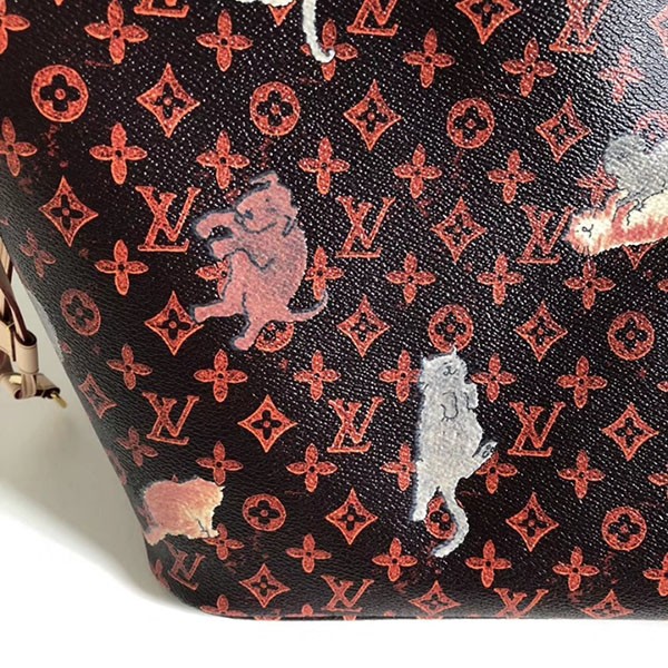 ★人気!限定 ルイヴィトン 猫&犬 キャットグラム ネヴァーフル 偽物MM トートバッグ M44441
