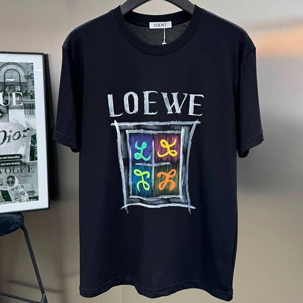 ロエベ コットンワイドTシャツ 偽物 log30726