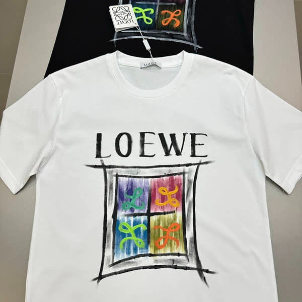 ロエベ コットンワイドTシャツ 偽物 log30726