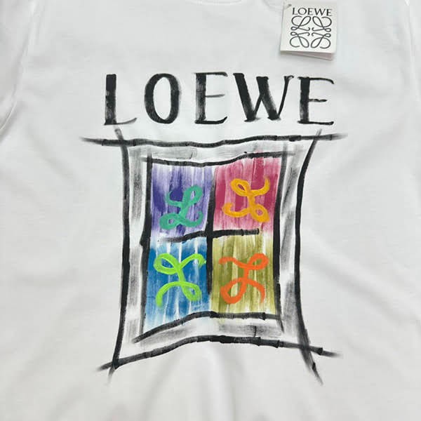 ロエベ コットンワイドTシャツ 偽物 log30726