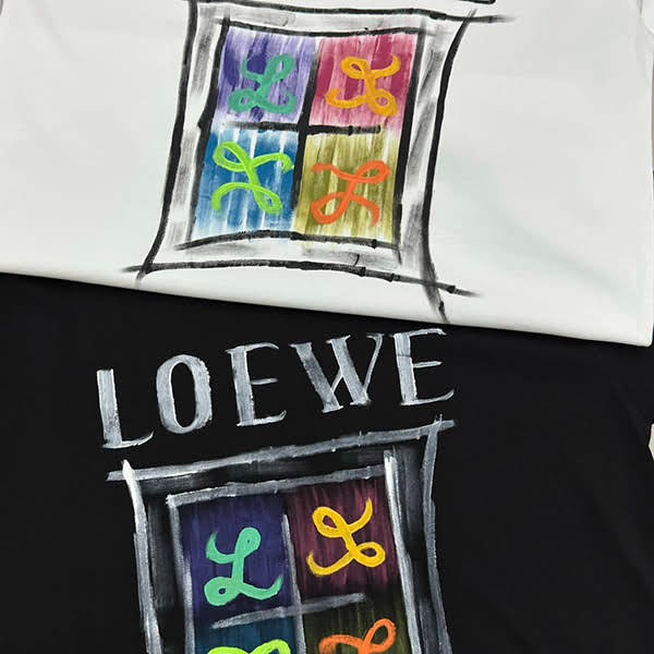 ロエベ コットンワイドTシャツ 偽物 log30726