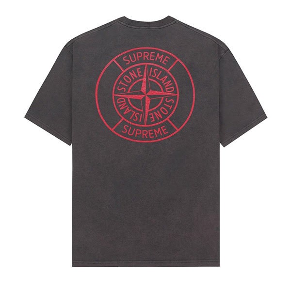 シュプリーム × ストーンアイランド ロゴ Tシャツ 偽物 Shd96218