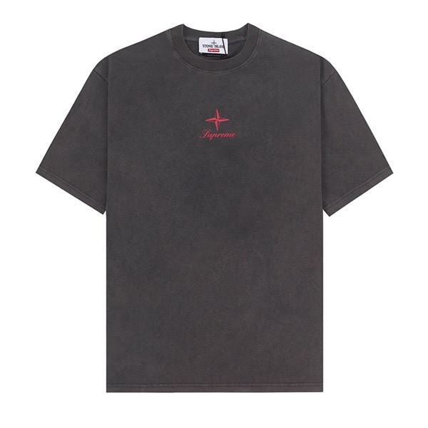 シュプリーム × ストーンアイランド ロゴ Tシャツ 偽物 Shd96218
