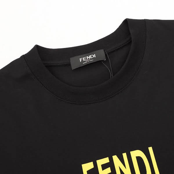 激安価格!フェンディ 偽物 ロゴ プリント コットン T シャツ fep44337