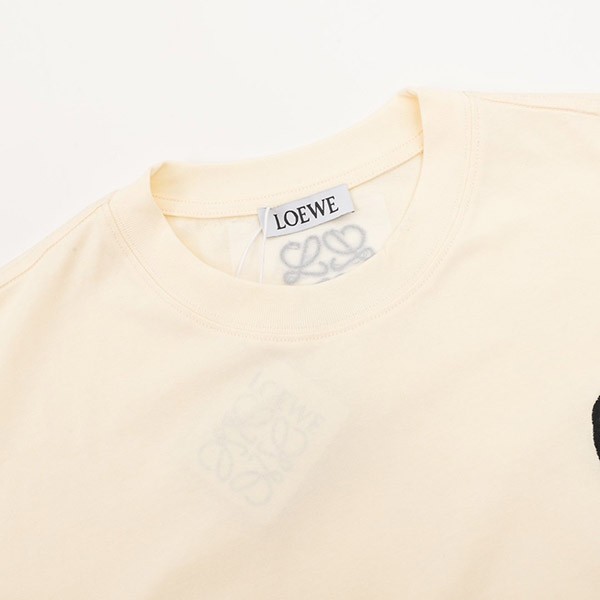 超希少!ロエベ コピー ロゴ刺繍コットンジャージーTシャツ アナグラム log91347