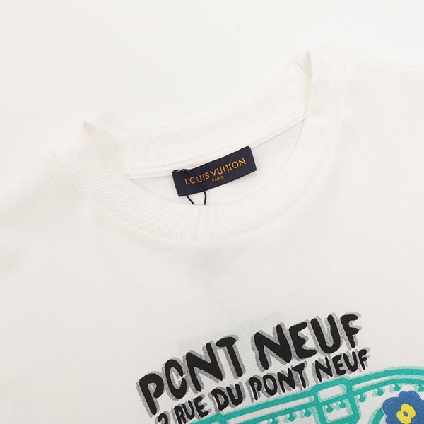 ルイヴィトン コピー★24SS インターシャグラフィックコットンTシャツ 1AFJFO