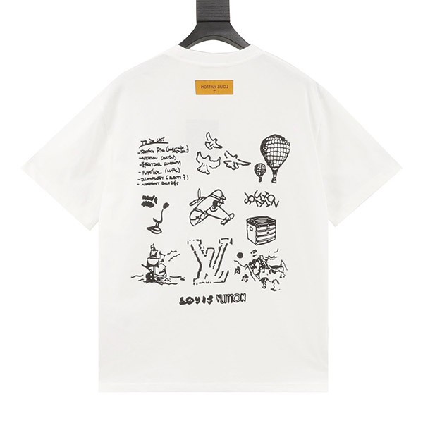 超希少!ルイヴィトン プリントTシャツ 偽物 2色 vus45732