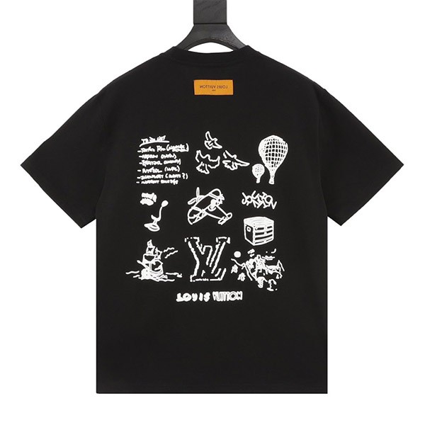 超希少!ルイヴィトン プリントTシャツ 偽物 2色 vus45732