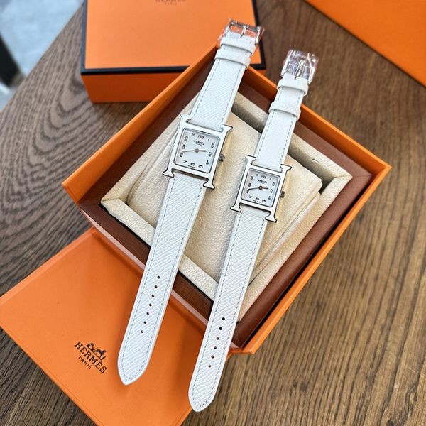 大人気!【エルメス 】アワーH ウォッチコピー スモールモデル 21mm/25 mm ホワイト err76158