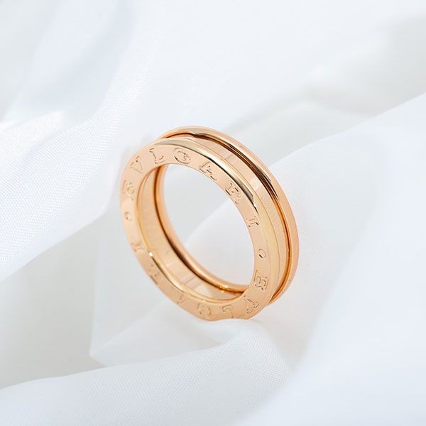 n級品 おすすめ ブルガリ リング 偽物 ビーゼロワン ピンクゴールド 18K Buw22532
