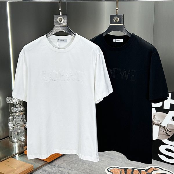 ロエベ エンブロイダリー アナグラム Tシャツ 偽物 los58102