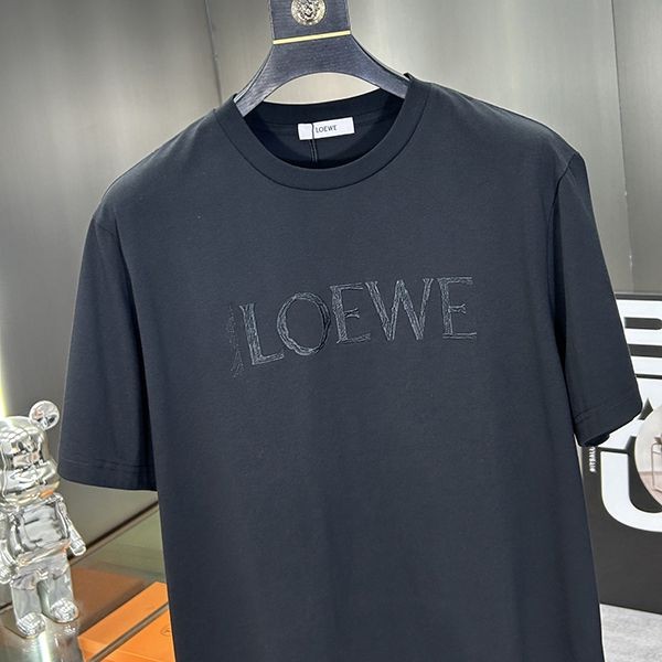 ロエベ エンブロイダリー アナグラム Tシャツ 偽物 los58102