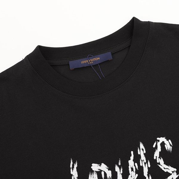 激安価格!ルイヴィトン ロゴスケッチ風フォント Tシャツ コピー vuz41815