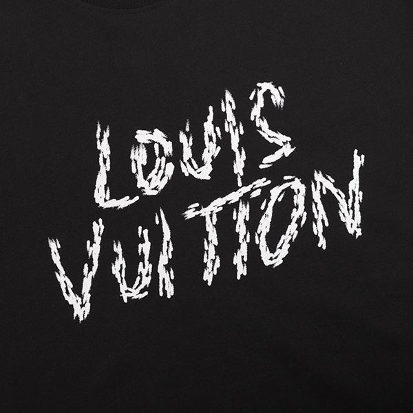 激安価格!ルイヴィトン ロゴスケッチ風フォント Tシャツ コピー vuz41815