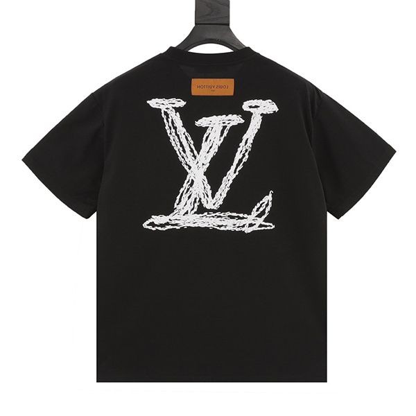 激安価格!ルイヴィトン ロゴスケッチ風フォント Tシャツ コピー vuz41815