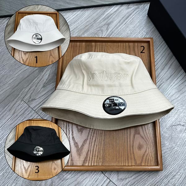 サンローラン×NEWERA ロゴ刺繍 バケットハット レプリカ Sap13037
